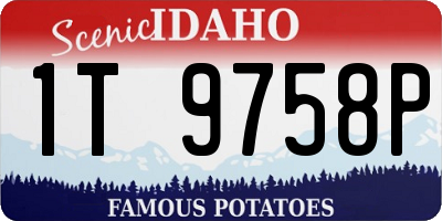 ID license plate 1T9758P