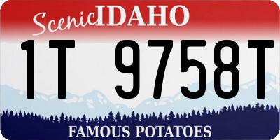 ID license plate 1T9758T
