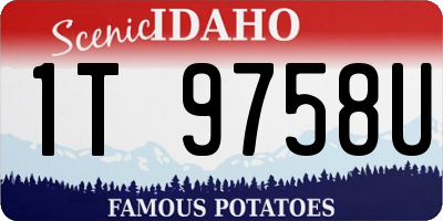 ID license plate 1T9758U