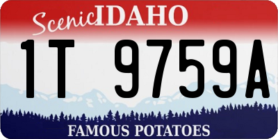 ID license plate 1T9759A
