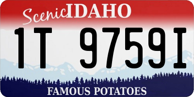 ID license plate 1T9759I