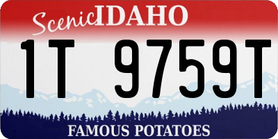 ID license plate 1T9759T