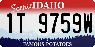 ID license plate 1T9759W