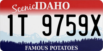 ID license plate 1T9759X