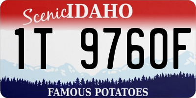 ID license plate 1T9760F