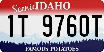 ID license plate 1T9760T