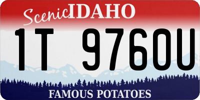 ID license plate 1T9760U