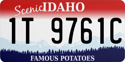 ID license plate 1T9761C