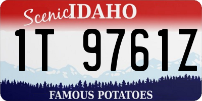 ID license plate 1T9761Z