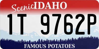 ID license plate 1T9762P
