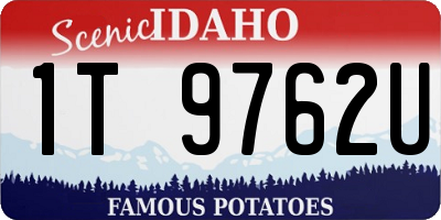 ID license plate 1T9762U