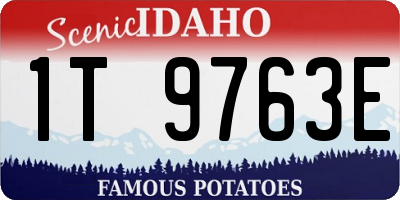 ID license plate 1T9763E
