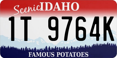 ID license plate 1T9764K
