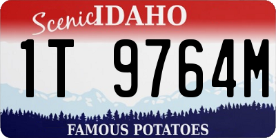 ID license plate 1T9764M