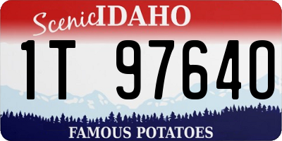 ID license plate 1T9764O