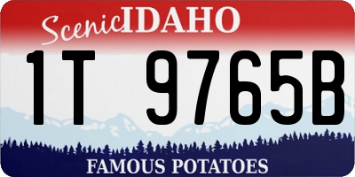 ID license plate 1T9765B