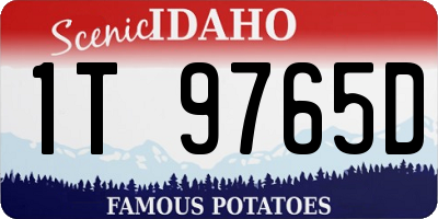 ID license plate 1T9765D
