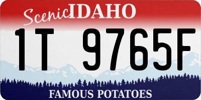 ID license plate 1T9765F