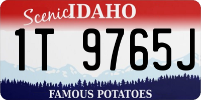 ID license plate 1T9765J