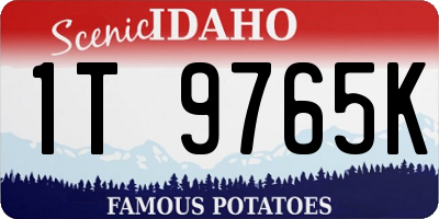 ID license plate 1T9765K