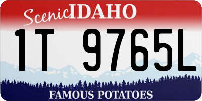 ID license plate 1T9765L