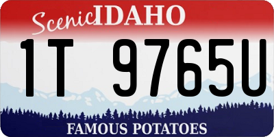 ID license plate 1T9765U