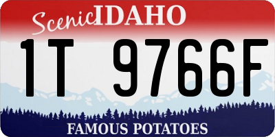 ID license plate 1T9766F