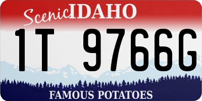 ID license plate 1T9766G