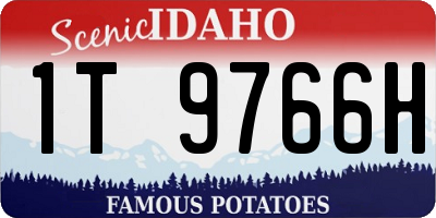 ID license plate 1T9766H