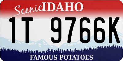 ID license plate 1T9766K