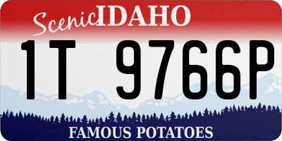 ID license plate 1T9766P