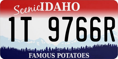 ID license plate 1T9766R