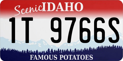 ID license plate 1T9766S