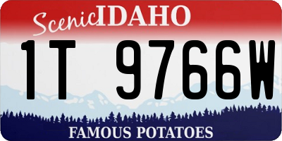 ID license plate 1T9766W