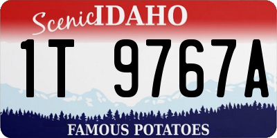 ID license plate 1T9767A