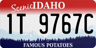 ID license plate 1T9767C