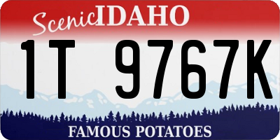 ID license plate 1T9767K