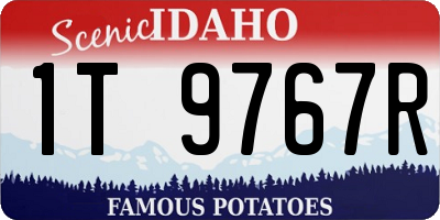ID license plate 1T9767R