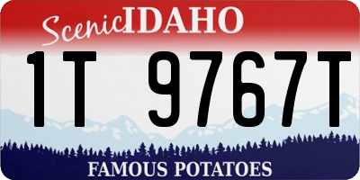 ID license plate 1T9767T