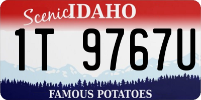 ID license plate 1T9767U