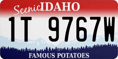 ID license plate 1T9767W