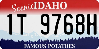 ID license plate 1T9768H