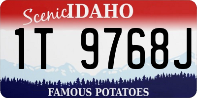 ID license plate 1T9768J