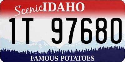 ID license plate 1T9768O
