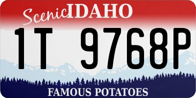 ID license plate 1T9768P