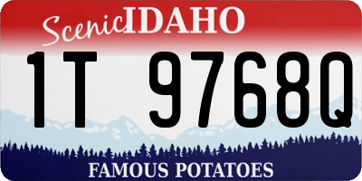 ID license plate 1T9768Q