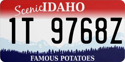 ID license plate 1T9768Z