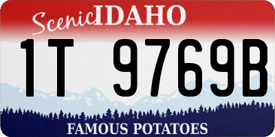 ID license plate 1T9769B