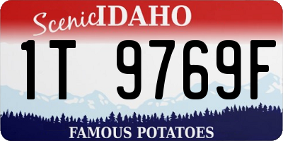 ID license plate 1T9769F