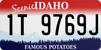 ID license plate 1T9769J